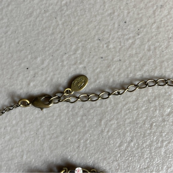 Cookie Lee Roses Crystal Victorian Medallion Necklace - Picture 3 of 8